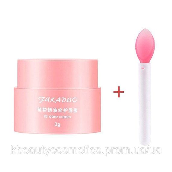 Нічна маска для губ Fukaduo lip care cream з лопаткою для нанесення | Зображення 2