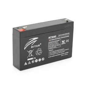 Акумуляторна батарея AGM RITAR RT680, Black Case, 6V 8Ah (151х34х94 (100)) Q10