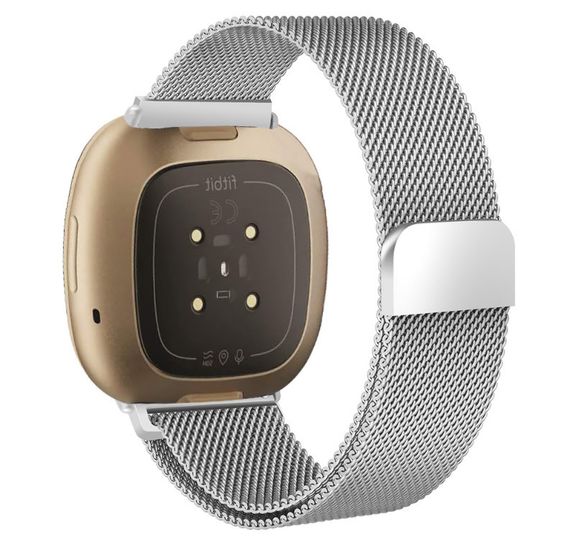 Міланський сітчастий ремінець Primo для годинника Fitbit Versa 4 / Fitbit Sense 2 - Silver | Зображення 1
