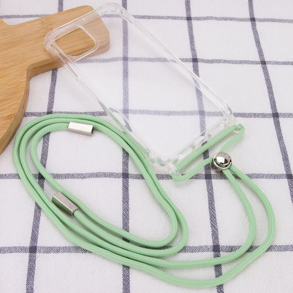 Чохол TPU Crossbody Transparent для Apple iPhone 12 Pro Max (6.7") М'ятний | Зображення 2