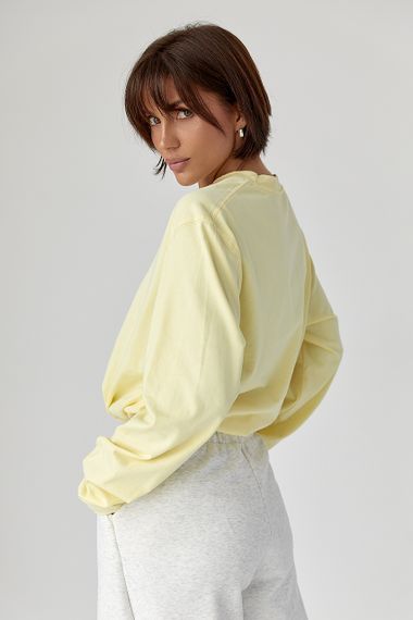 Однотонний базовий лонг oversize - жовтий цвет, ONE SIZE (є розміри) | Зображення 1
