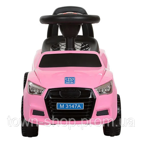 Каталка-толокар Bambi M 3147A-8 Розовый музыкальный | Зображення 1