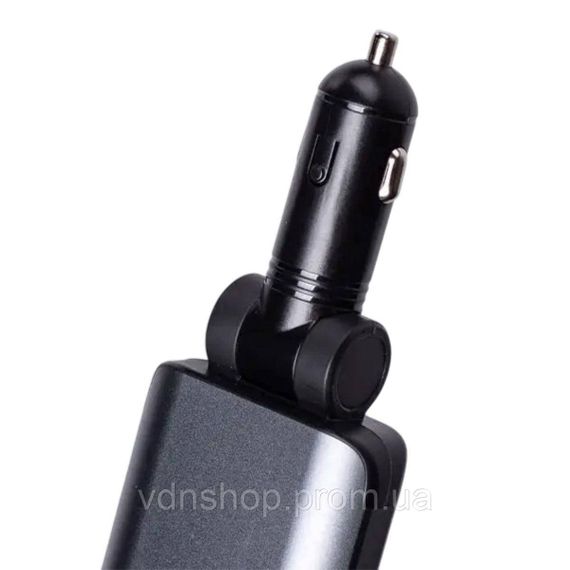 Автомобильное зарядное устройство LED-проекция, с быстрой зарядкой и выдвижным кабелем Type-C HP-E1 | Зображення 5
