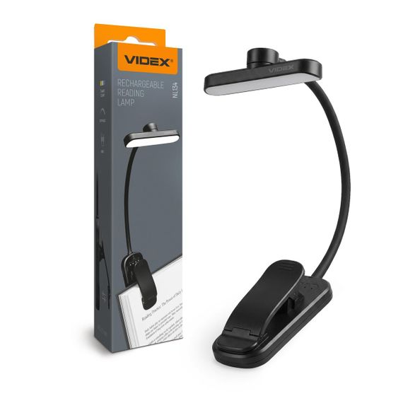 Світлодіодний світильник акумуляторний для читання VIDEX VL-NL134B Black