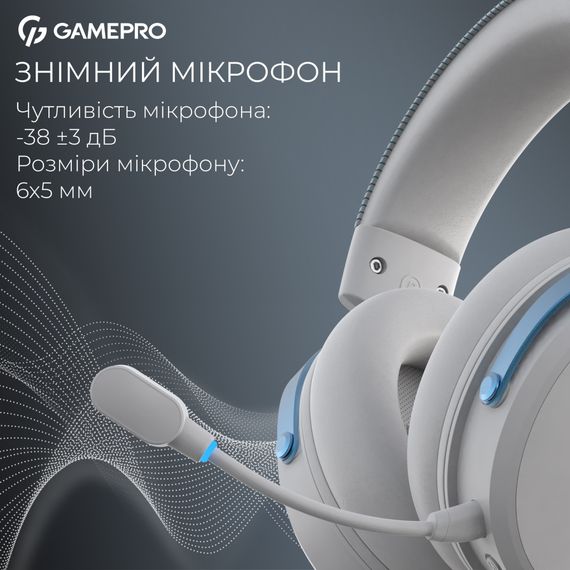 Навушники GamePro Asgard Skadi Wireless White/Blue (HSW191WB) | Зображення 8
