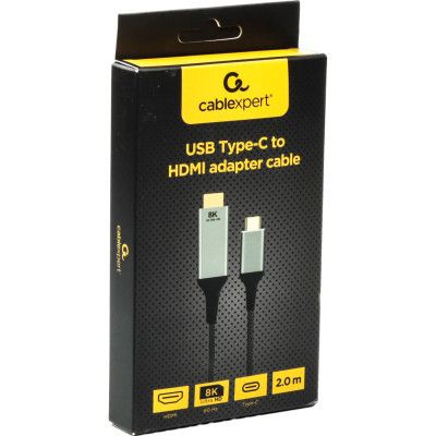 Кабель мультимедийный USB-C to HDMI M 2.0m 8K60Hz Cablexpert (A-CM-HDMIM8K-2M) | Зображення 1