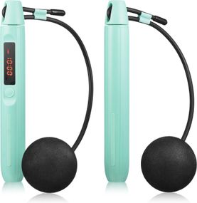Умная скакалка Gymtek Smart с дисплеем и Bluetooth бирюзовая