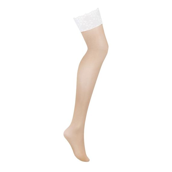 Панчохи Obsessive Heavenlly stockings M/L, широка резинка | Зображення 2