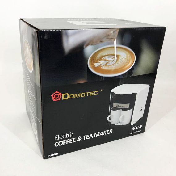 Маленька кавоварка Domotec MS-0706 / Маленька кавоварка для дому / Кавоварка WD-564 для дому | Зображення 3