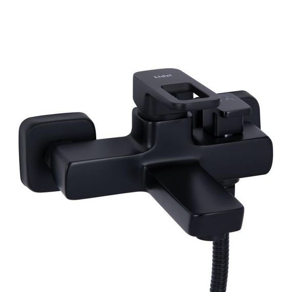 Змішувач для ванни Lidz Wawel 006 (з душовим гарнітуром) (k35) LDWAW006BLA45393 Black | Зображення 2