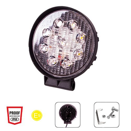 Фара робочого світла WLP-27R1S5 SPOT 9Led*3W /10-30V/27W/6000K | Зображення 3