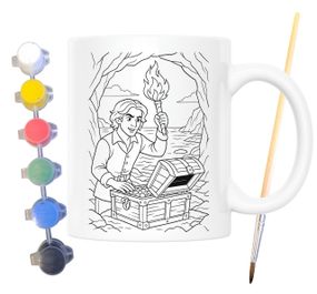 Набір для творчості кружка розмальовка Граф Монте-Крісто (за мотивами книги Александра Дюма) 330 мл біла (КР0201)