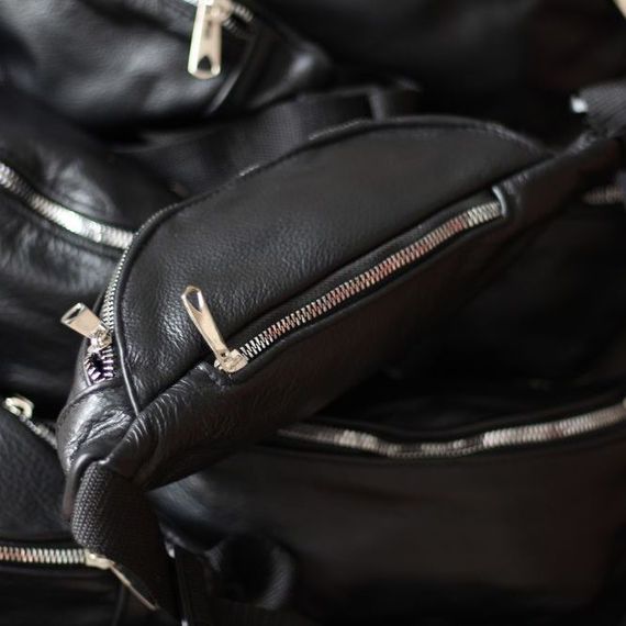 Бананка шкіряна. Сумка на пояс зі шкіри, Універсальна сумка нагрудна, Практична сумка на пояс | Зображення 9