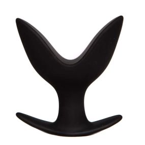 Анальна пробка Chisa Black Mont з пелюстками, ЛОТОС, чорний, L sexstyle