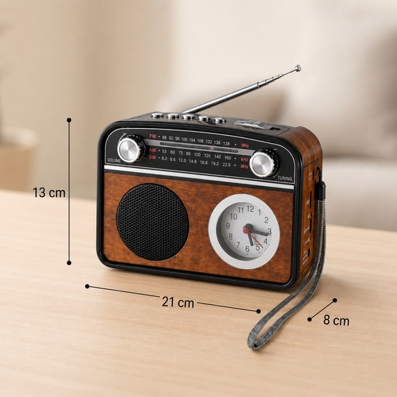 Радиоприемник PR-1002BT / Радиоприемник с часами и Bluetooth | Зображення 2