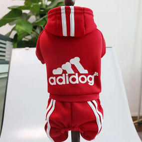 Костюм спортивний для собак Adidog червоний L