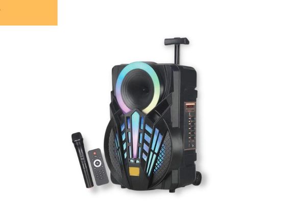 Портативная колонка XPRO GZ-P12 чемодан  30Вт, USB, SD, FM радио, Bluetooth, 1 микрофон, ДУ (MER-15681)