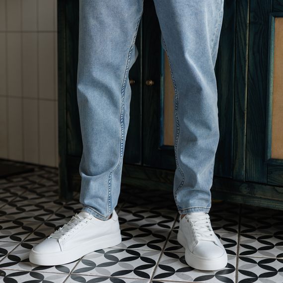 Кеди чоловічі шкіряні 590023 Білі 40 41 42 43 44 45 | Зображення 8