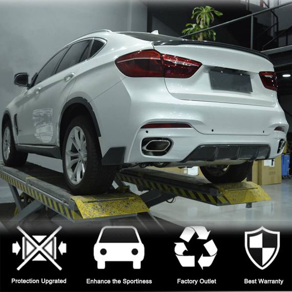 Дифузор заднього бампера Карбон V2 (M-Sport) для BMW X6 F-16 2014-2019 рр | Зображення 1