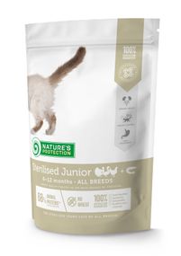 Nature's Protection Sterilised Junior Poultry with krill Сухий корм для юніорів після стерилізації 400 г