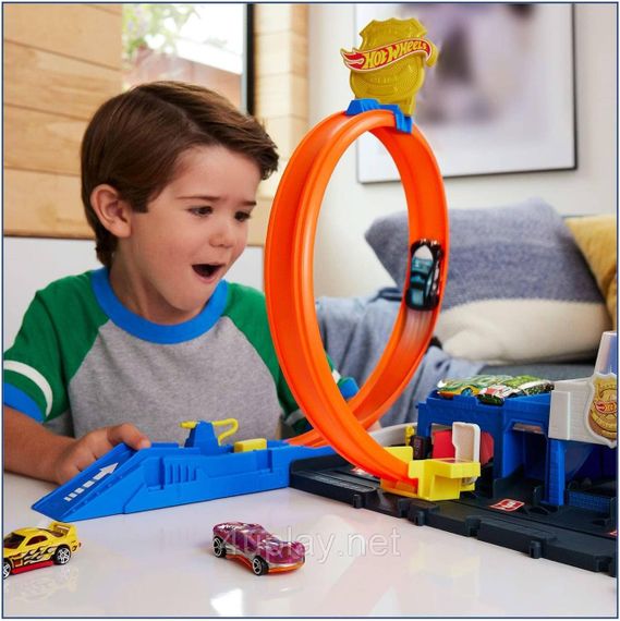 Трек Hot Wheels City Супер Поліцейський відділок з регульованою петлею та машинкою | Зображення 6