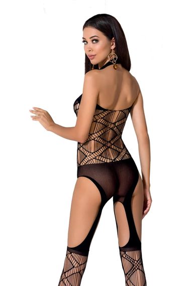 Бодістокінг BS060 Black Passion, з геометричним малюнком, чорний, S/L | Зображення 1