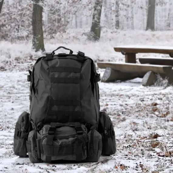 Піксель Рюкзак тактичний з підсумками Eagle B08 55 літр / Військовий, штурмовий / Вірменський | Зображення 9
