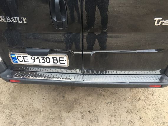 Накладки на задній бампер (Omsa, нерж.) для Nissan Primastar 2002-2014рр | Зображення 1