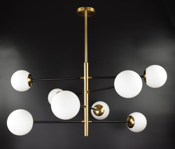 Люстра стельова на 8 лампочок 26418 Бронза 50-77х95х95 см.