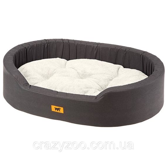 Лежак для собак и котов Ferplast Dandy F 55 с искусственным мехом серый 55х41х15 см 82942097