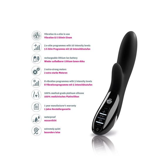 Вібратор-кролик з електростимуляцією Mystim Daring Danny eStim Black, міостимулятор | Зображення 7