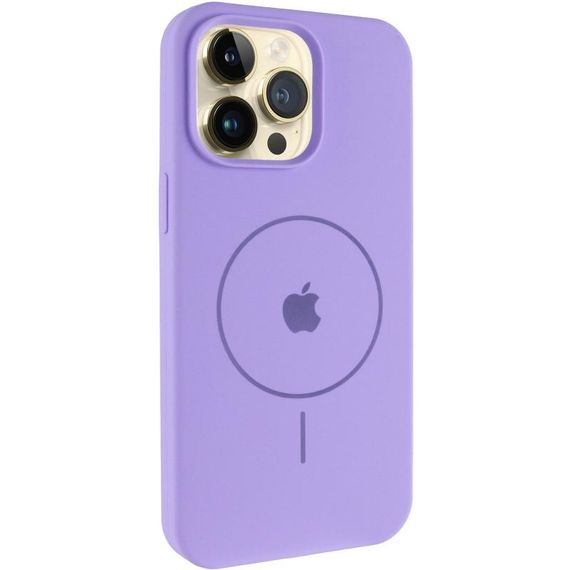 Чохол Silicone Case Full Protective (AA) V2 with MagSafe для Apple iPhone 13 Pro (6.1") Бузковий / Dasheen