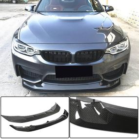 Накладка на передній бампер Lip V1 (для F82/F83, Карбон) для BMW 4 серія F-32 2012-2020 рр