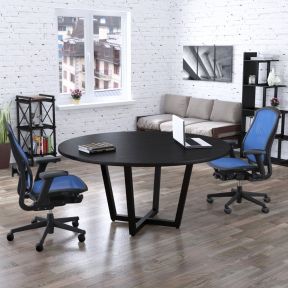 Стол круглый Loft Design D-1600 для переговоров венге