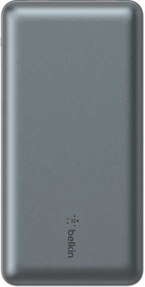 Акумулятор портативний Belkin літій-іонний Power Bank 20000мА·год, 15Вт, 2хUSB-A/USB-C, cірий (BPB012BTGY)