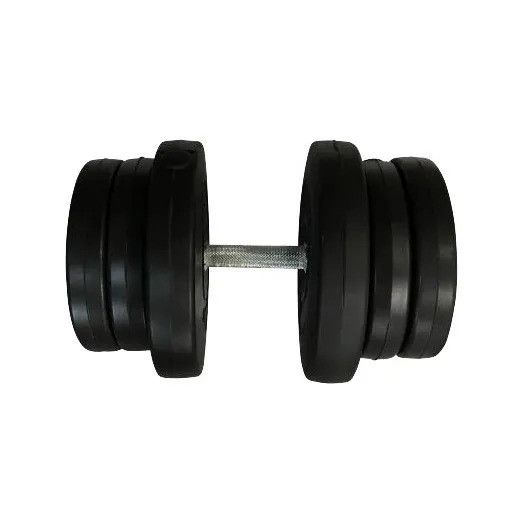 Гантель складальна композитна в пластиковій оболонці Rock Pro-R 21,5 кг NE-PL-R-021