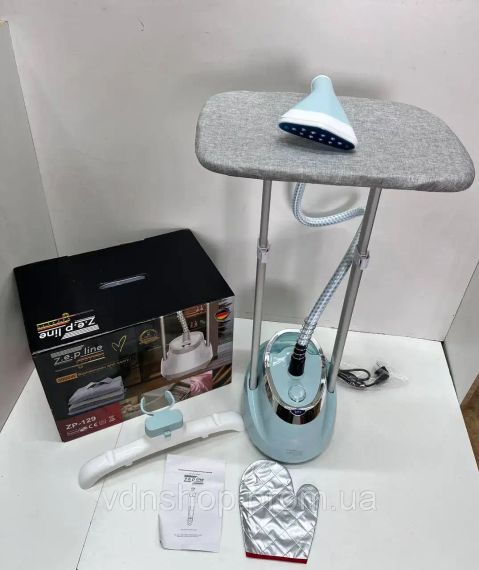 Блакитний Відпарювач вертикальний для одягу зі стійкою Zepline ZP-129 3000W | Зображення 3