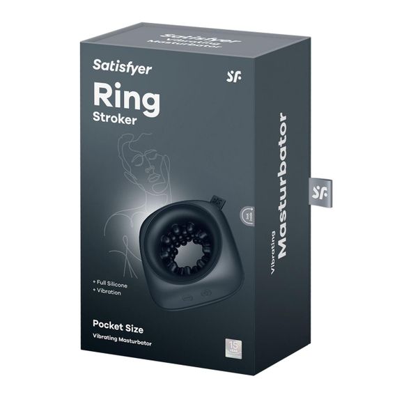 Мастурбатор Satisfyer Ring Stroker, 12 режимов вибрации, универсальный, компактный sexstyle | Зображення 5