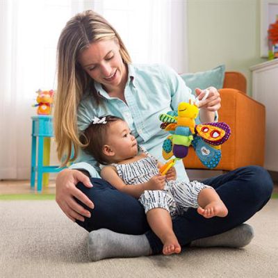 Игрушка на коляску Lamaze Бабочка с прорезывателем и пискавкой (L27024) | Зображення 2