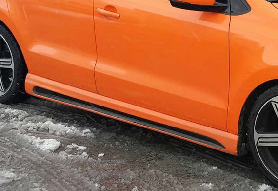 Боковые Пороги DPT V-4 (Грунтованные под Покраску) для Volkswagen Polo 2010-2017 гг