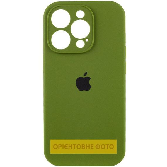 Чехол Silicone Case Full Camera Protective (AA) для Apple iPhone 17 Pro (6.3") Зеленый / Dark Olive