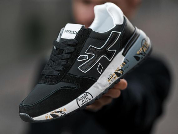 Чоловічі кросівки PREMIATA Black White | Зображення 4