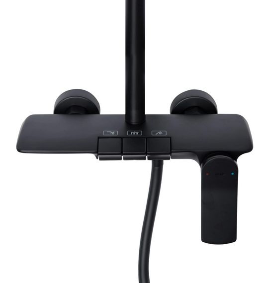 Душова система універсальна Qtap Slavonice Black Matt з виливом QTSLA111BLM45906 | Зображення 2