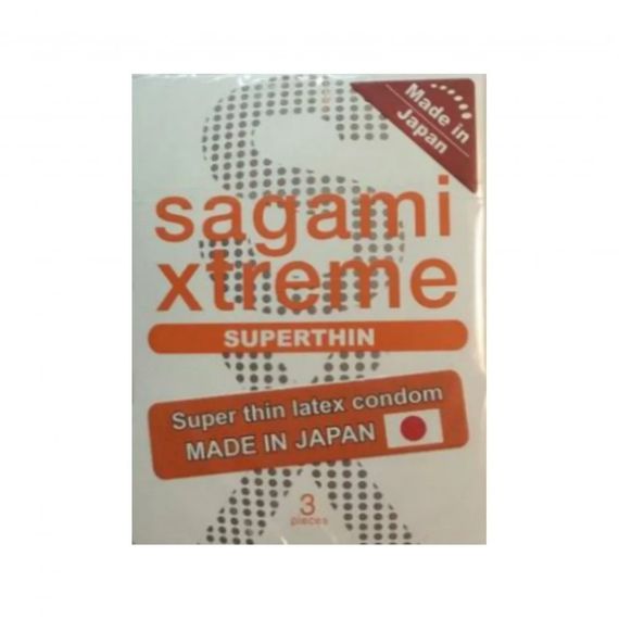 Супертонкі латексні презервативи Sagami Xtreme Superthhin (ціна за упаковку, 3 шт.) Sex Aura | Зображення 1