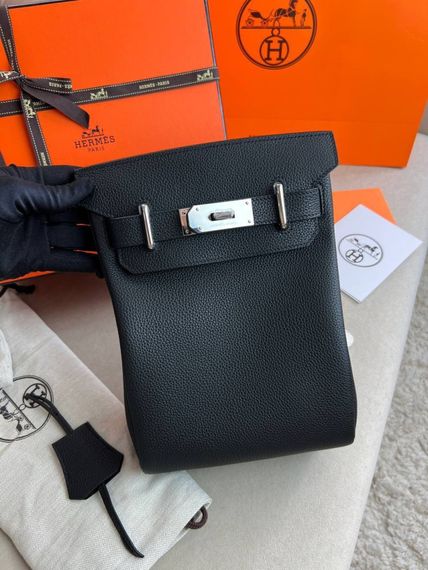 Сумка месенджер Hermes Hac a Dos PM c864, чорна