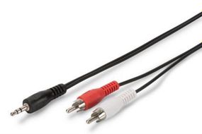 Кабель ASSMANN аудио (jack 3.5мм-M/RCA-Mx2) Stereo Cable 5м (AK-510300-050-S)