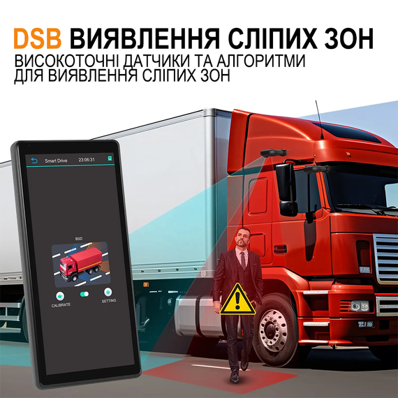 Цифрова система замінників дзеркал заднього виду Podofo A3713B, електронне дзеркало 10.36” з камерою заднього виду для моніторингу сліпих зон вантажних автомобілів (ліве) | Зображення 2