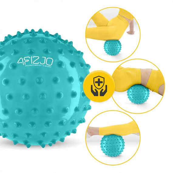 М'яч для пілатесу, йоги, реабілітації 4FIZJO 20 см (масажний) Mint (P-5905973406093) | Зображення 3