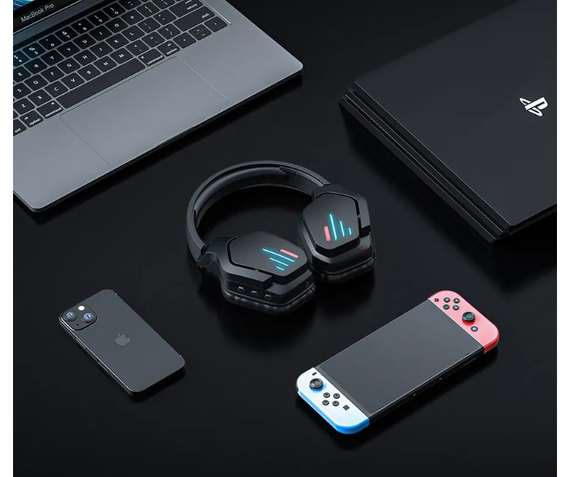 Навушники SV ONIKUMA Bluetooth бездротові для ПК, смартфона з підсвічуванням Чорний (sv3051) | Зображення 2