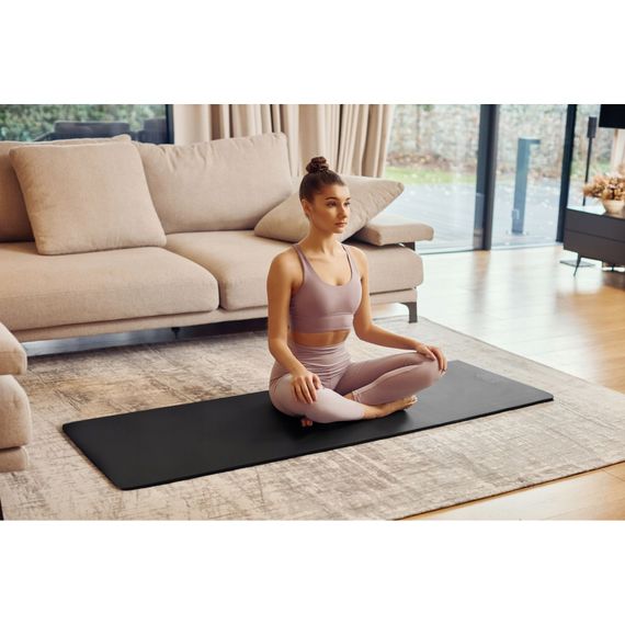 Килимок (мат) спортивний 4FIZJO NBR 1 см для йоги та фітнесу Black 4FJ0015 (P-5907222931462) | Зображення 4